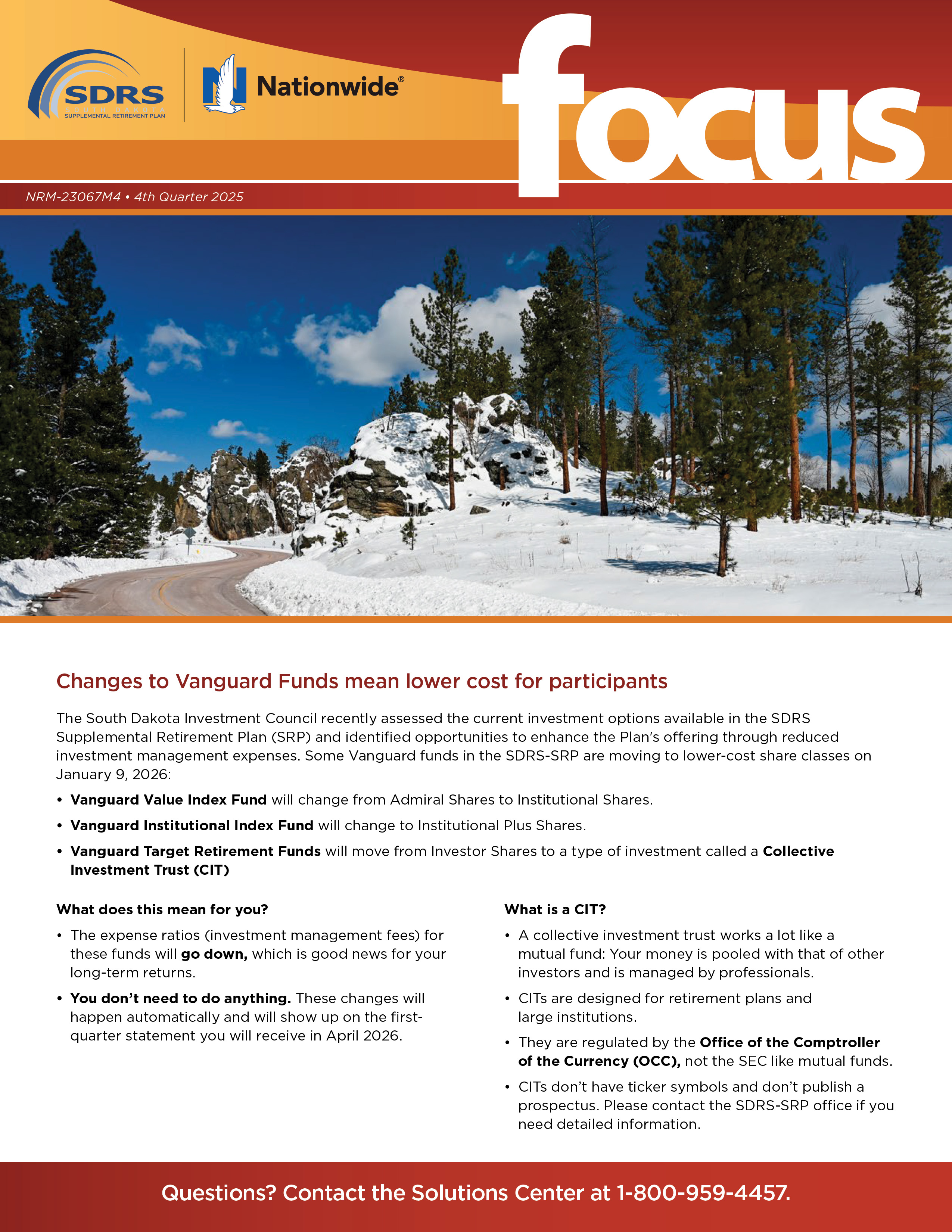 Cover of the latest newsletter